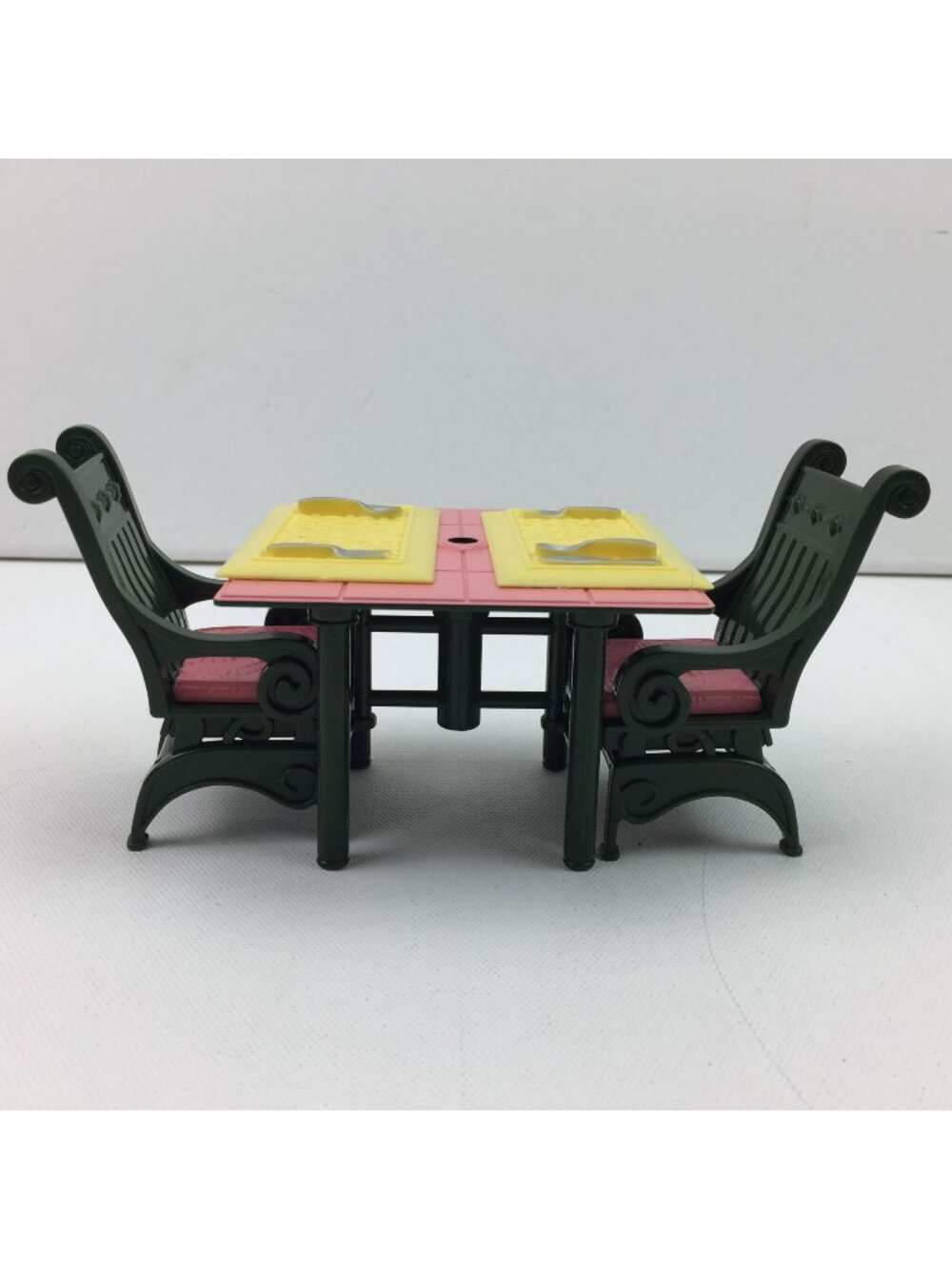 Fisher Price Table Dollhouse Furniture Dining Room Set Chairs Place Settings